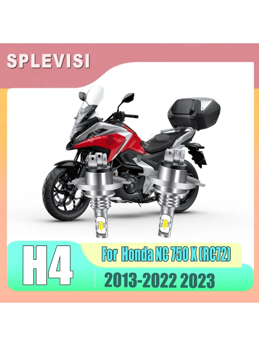 Ampoules de phares LED h4 9003, faisceau haut/bas, visibilité nocturne améliorée pour Honda NC 750 X (RC72) 2013 2014 2015 2016 2017-2023