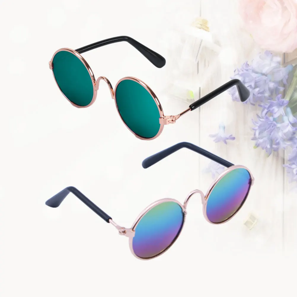 

Pet Glasses for Dog Cat Sunglasses Decor Funny Lightweight Durable Plastic Metal Small Dogs Accessories Party Prop Dog