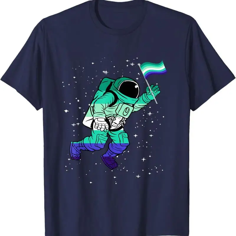 تي شيرت رائد الفضاء MLM Flag Pride Gay Male LGBT #1