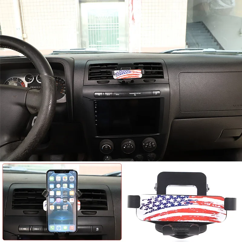 

For Hummer H3 2005-2009 Car Central Control Air Outlet Mobile Phone Holder Aluminum Alloy Interior Accessories