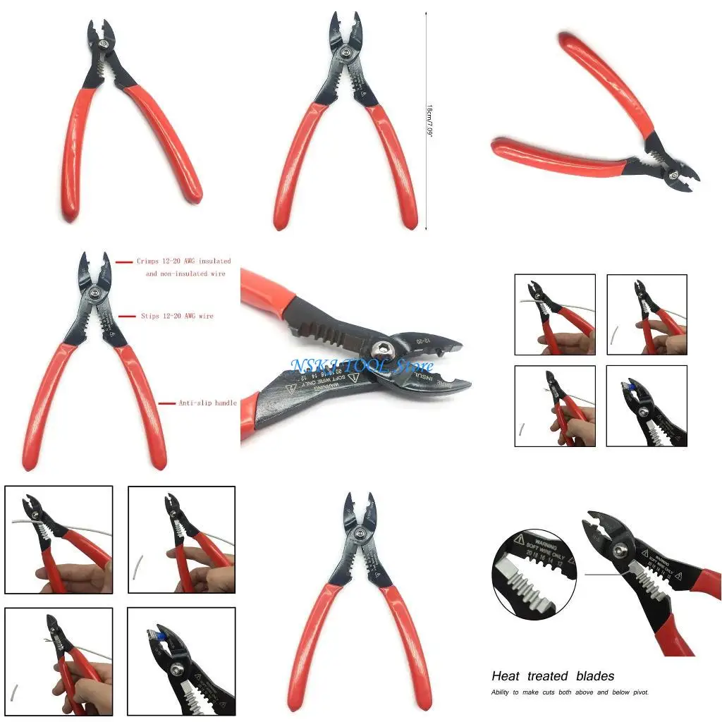 

L8RC 7inch Heavy Duty Cable Cutter, Spring Cable Cutting Pliers for Aluminum Wire