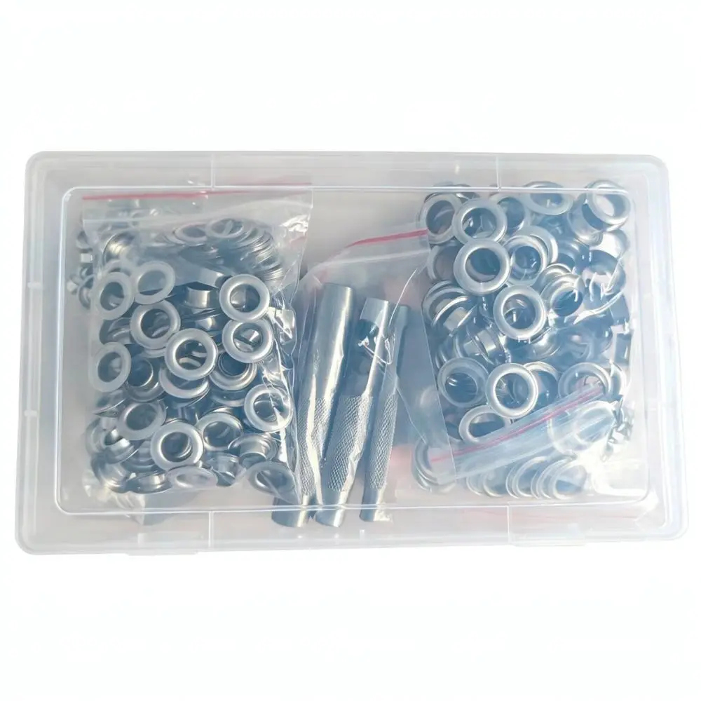 Practical Grommet Setting Tool Kit Ergonomic Eyelet Punch Applicator For Tent Banner Bag Jeans Repair Hardware Set