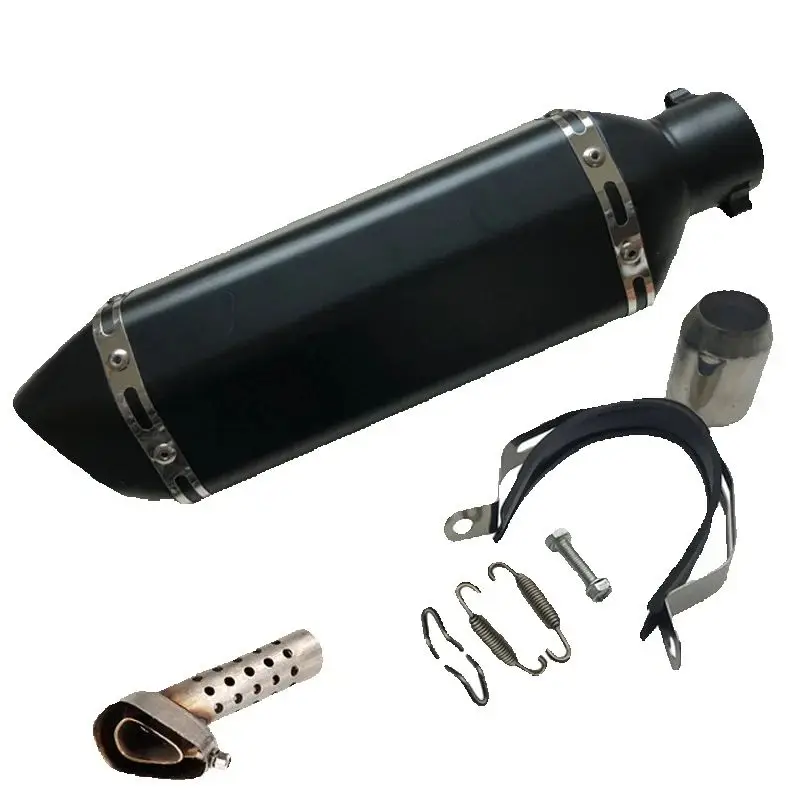 DUPANQ 51mm Carbon Motorcycle Exhaust Pipe Muffler Motocross Escape Moto Universal Acrapovich