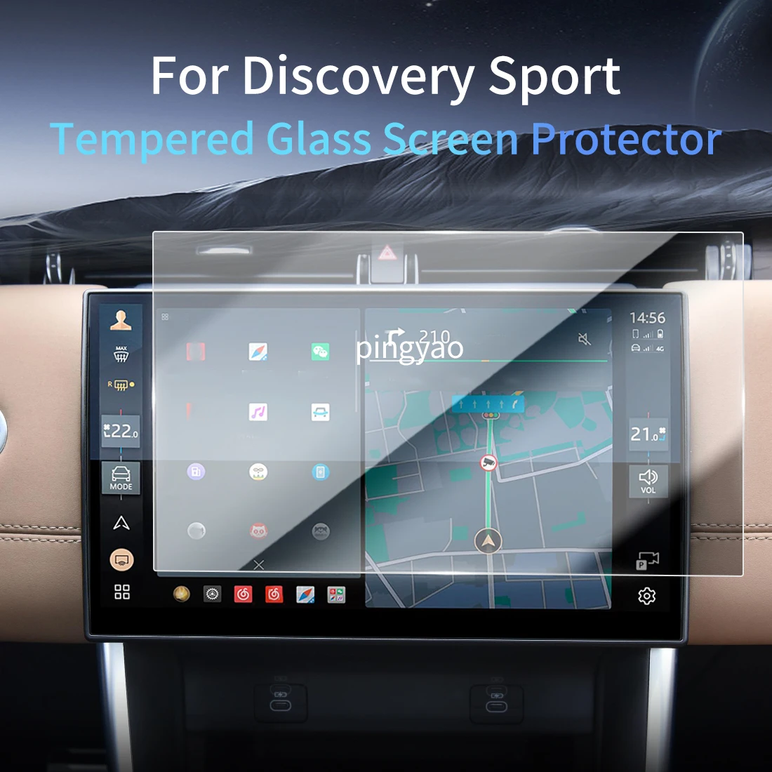 

Автомобильная наклейка, защитная пленка для экрана, навигационный дисплей, закаленное стекло, защитная пленка для автомобиля, 24 Land Rover Discovery Sport