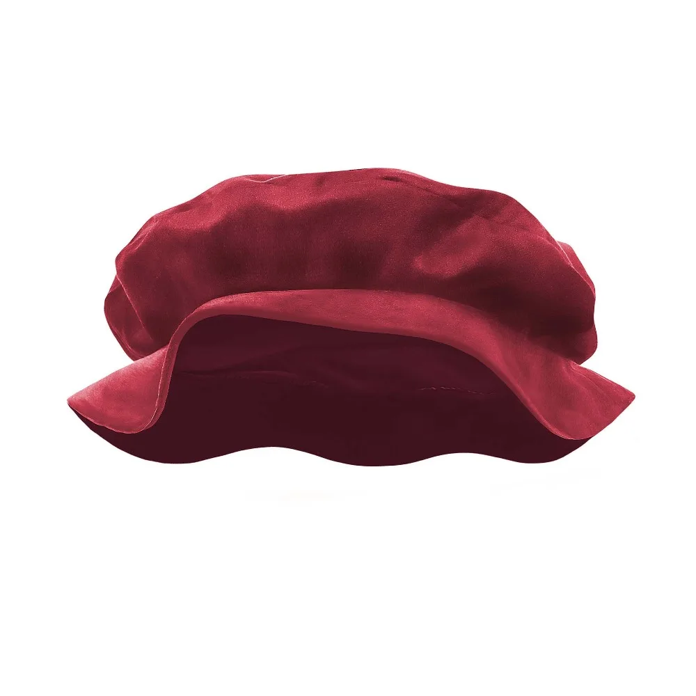 Faux Suede Medieval Flat Cap Elastic Band Soft Velvet Mens Cosplay Cap Classic Shape Solid Color Renaissance Beret Hat