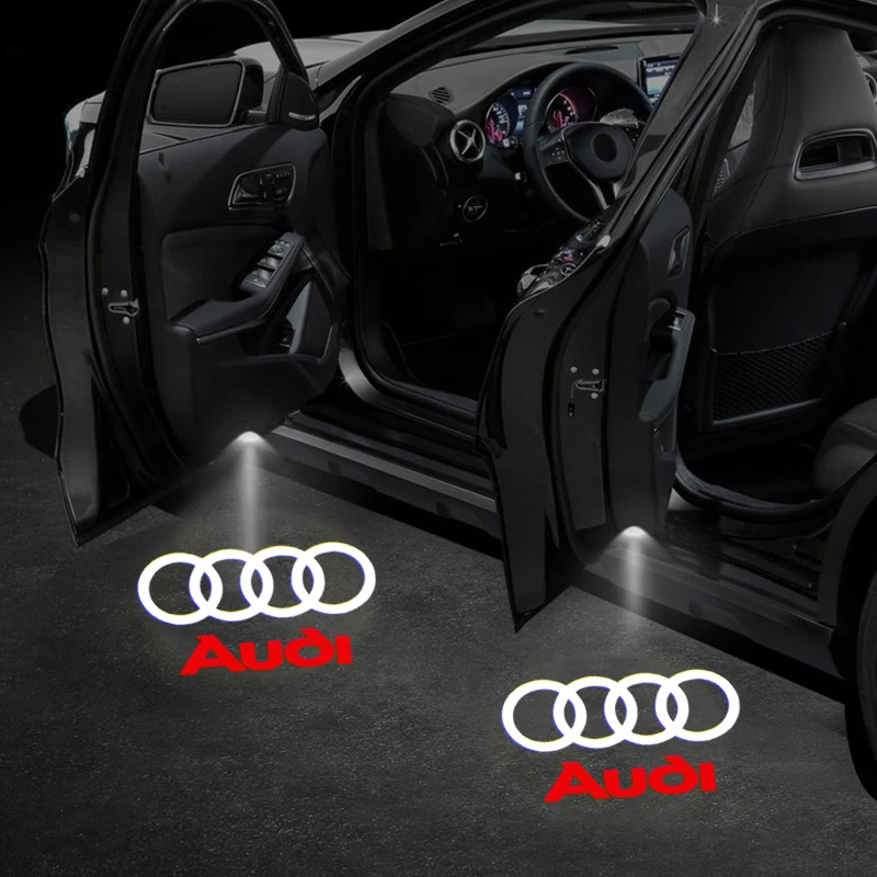 Led Car Door logo Welcome Light For Audi A4 B5 B6 B7 B8 B9 A1 A3 8V 8P 8L A6 C5 C6 C7 A5 A7 A8 Q3 Q5 Q7 TT S3 S6 Sline Quattro