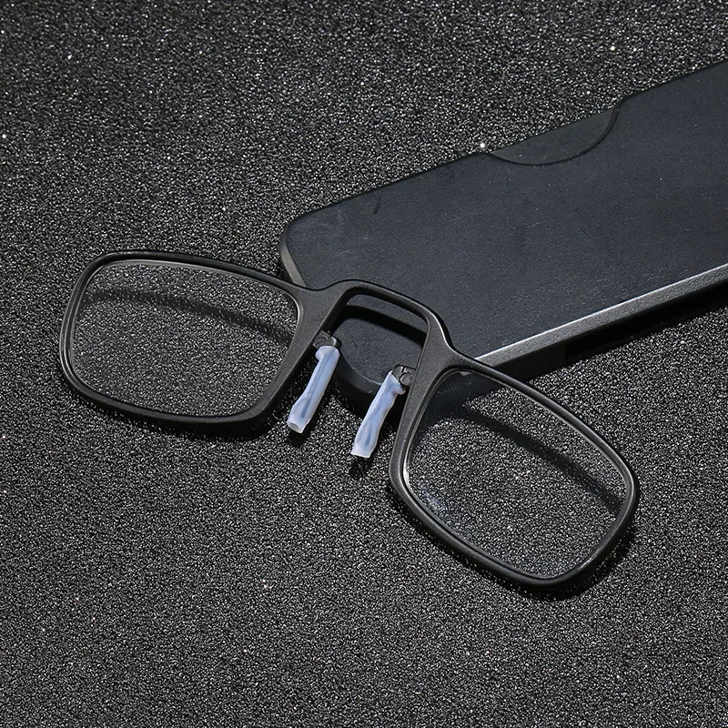 

New Legless Clip Nose Portable Reading Glasses Unisex Ultra Thin Magnification Eyewear Unbreakable 1.0+1.5+2.0+2.5+3.0+3.5+4.0