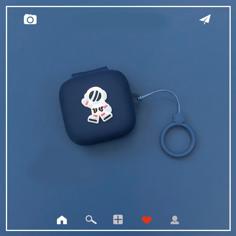 ل JBL Wave 300 حالات الكرتون رائد الفضاء سيليكون سماعة حماية مع قلادة اكسسوارات صندوق ل JBL W300