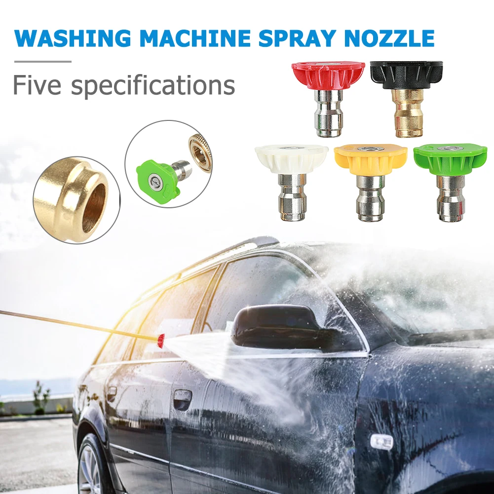 5pcs High Pressure Washer Snow Foam Lance Spray Nozzle 2.5 GPM 0-40 Degree 3600 PSI/250 BAR Washer Snow Foam Lance Spray