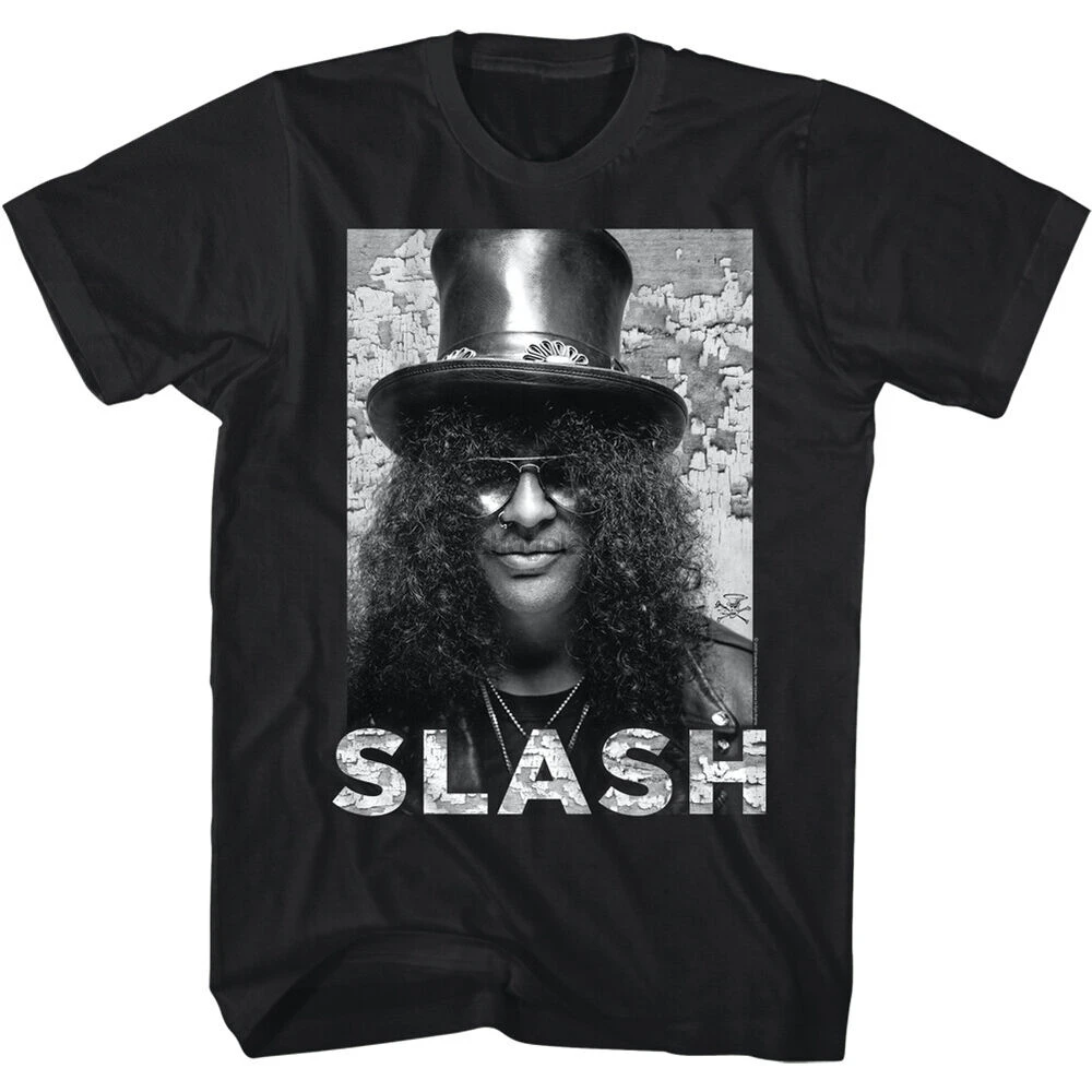 Slash Portrait Men's T Shirt Rock Guitarist Band Merch Guns n Roses Tee