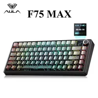 Aula F75 MAX Wireless Gaming Keyboard with Smart Digital Screen and Knob 75% Hot Swappable 3Mode RGB Backlit E-sports Keyboard