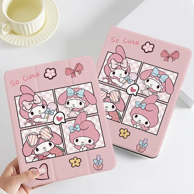 Custodia per Ipad Kawaii Melody per decima generazione 10.9 pollici 20 21 10.2in custodia carina rosa Pro Air3 10.5in Mini4 5 custodia per Tablet regalo