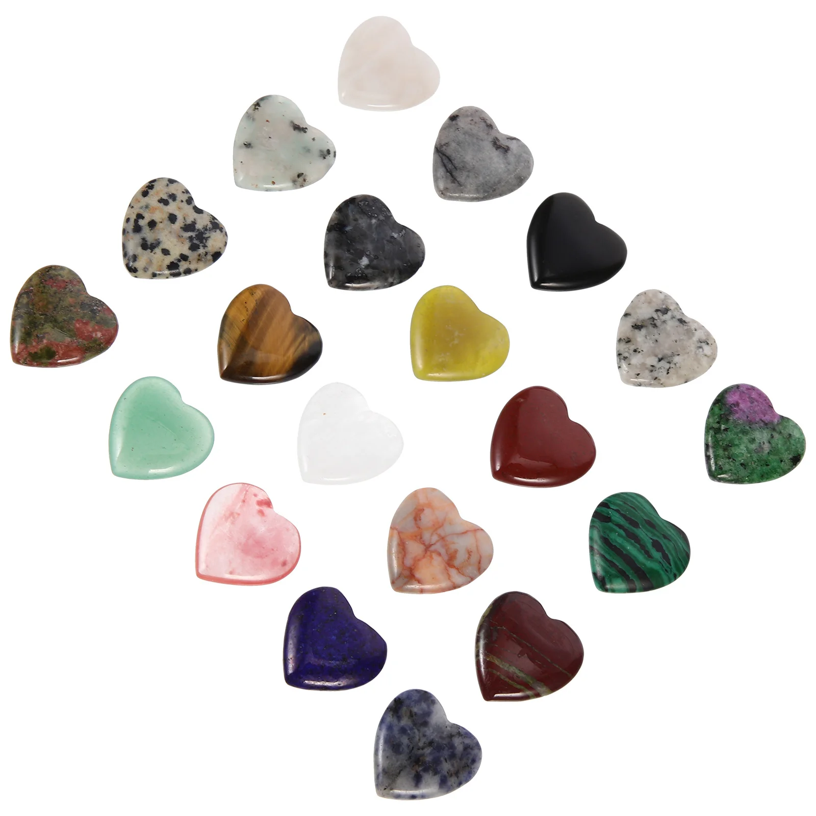 

20Pcs Heart Crystal Aquarium Landscape Decors Safe for Aquatic Fish Freshwater Saltwater Environments Unique Fish Tank Decor