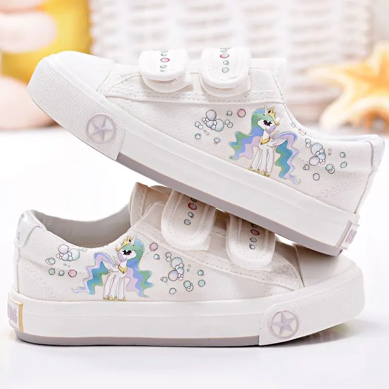 Sanrio Hello Kitty Girls Canvas Shoes Kawaii Anime Board Shoes Sweet Cute Cartoon Children Cloth Shoes Women Tide Gift for Kids