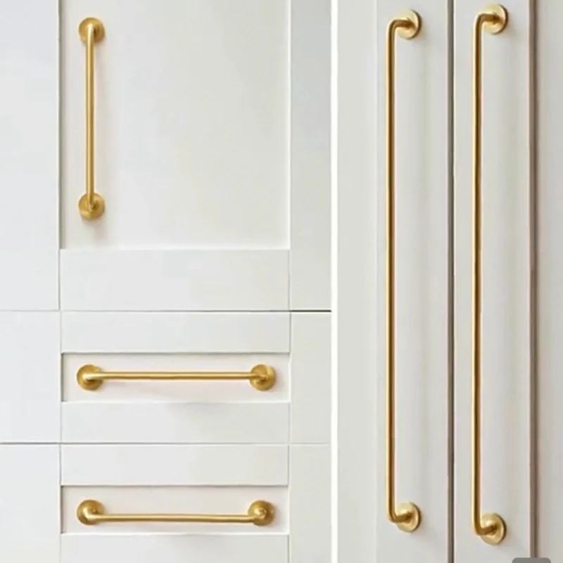 Long Brass Kitchen Cabinet Pulls Cupboard Wardrobe Closet Door Pulls Drawer Handle Gold Furniture Hardware Handles For Furniture