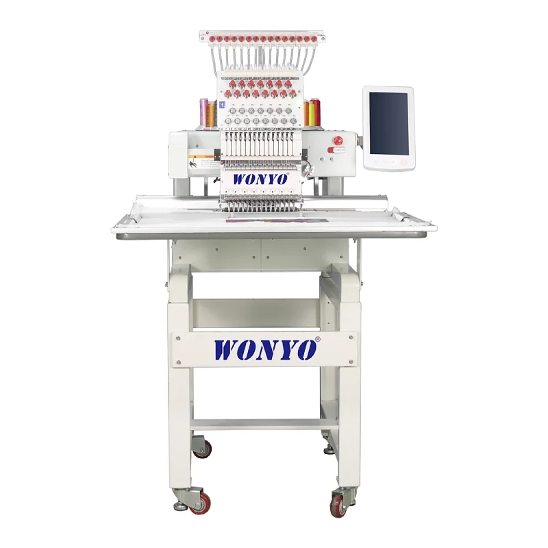 360*200mm 15 Needles Single Head High Speed Automatic Computerized Embroidery Machine New Cap Hat Flat Embroidery Machine