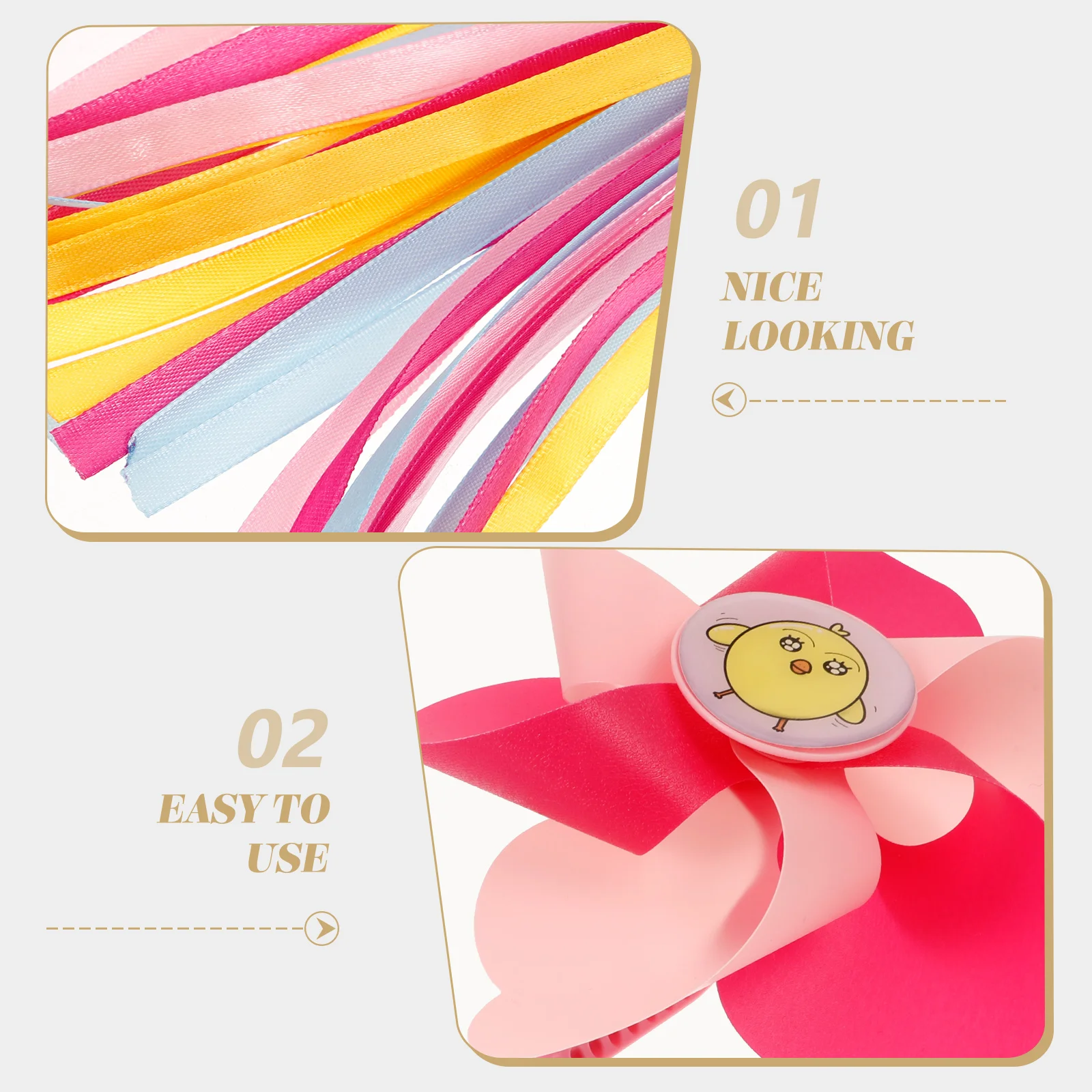 

1 set 1 Set Bike Handlebar Streamers Scooter Colorful Ribbons Tassel Decorative Accessories Durable Bright Design Easy Install