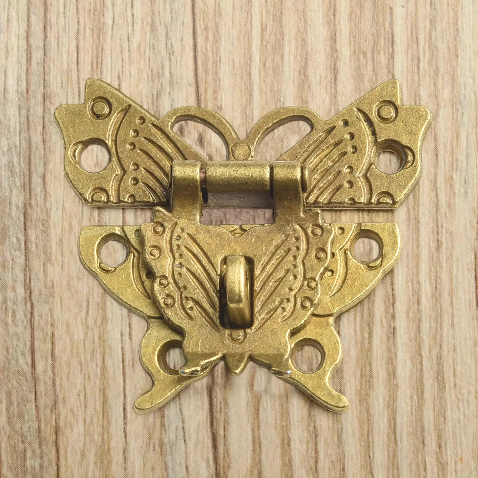 For Collectibles Bronze Hasp Latch Antique Bronze Lock For Collectors Versatile Compatibility Decorative Butterfly Shape