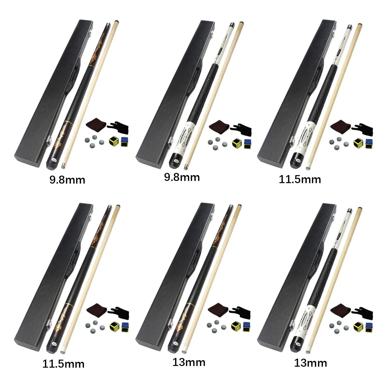 

Pool Cue Stick 1/2 Split Portable American Billiard Cue Wooden Billiard Cue