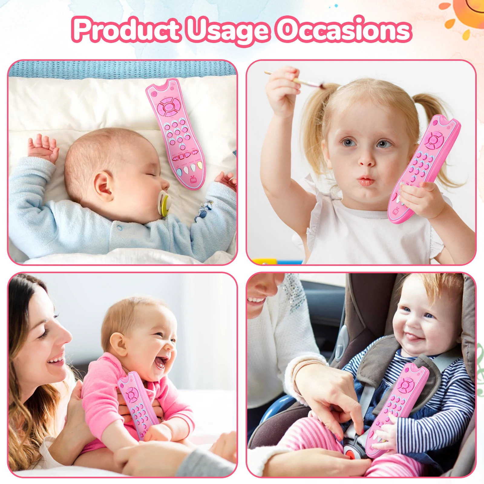 아기용 텔레비전 리모컨 장난감 다채로운 초기 교육용 전기 침실 컨트롤러 장난감 색상