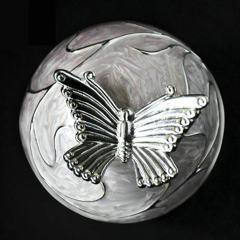 Vintage Butterfly Jewelry Storage Box for Rings Oval Treasure Chest Organizer Jewelry Keepsake Gift Box Case for Girl Women