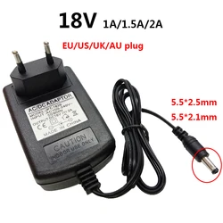 18v Power Supply 18v dc Source 18 v 18 Volt Power Supply 18v Transformer Adapter 2A 1.5A 1A UK AU EU US Plug Switching Adaptor