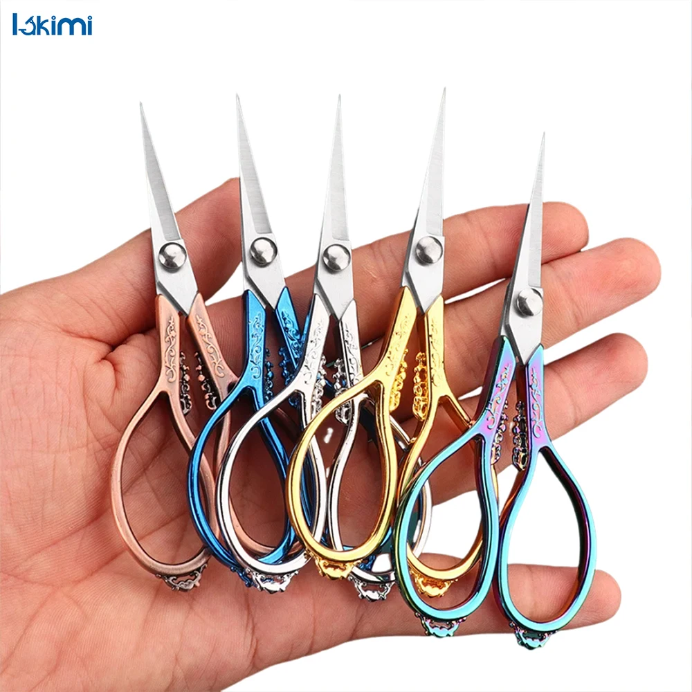 Antique Retro Cross Stitch Scissors - For Tailor Craft, Sewing and Household Fabric Use Durable High Steel Shears LK-AA58