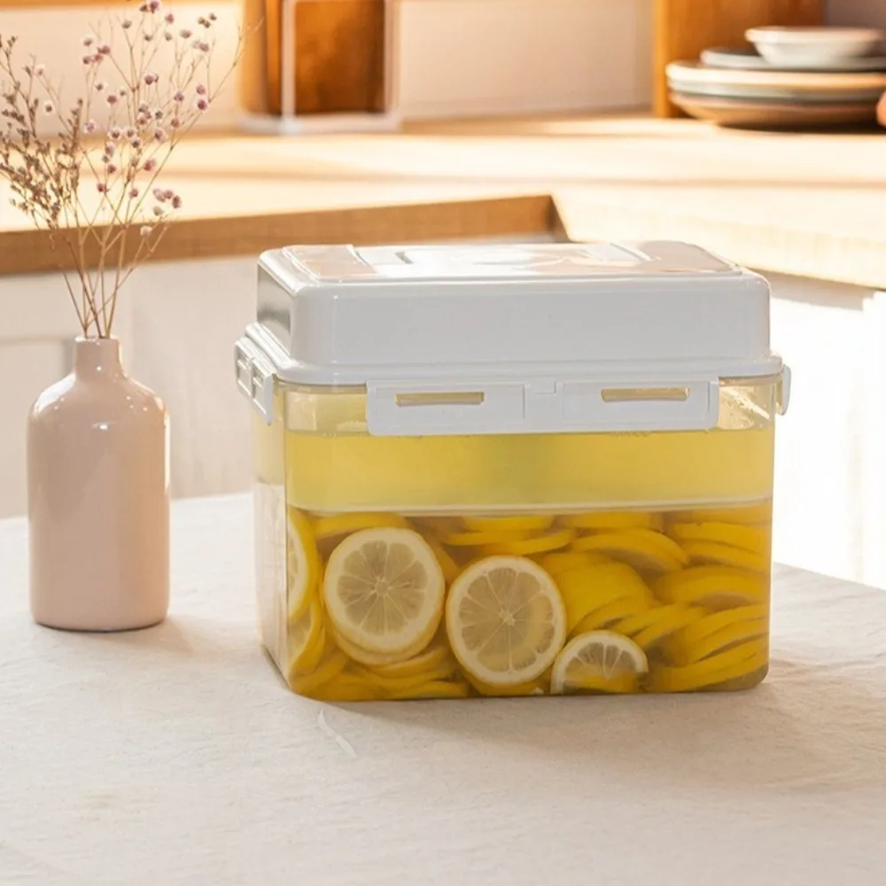 4/5L Pickle Jar Leakproof for Gherkin Sauerkraut Olive Kimchi Container with Press Plate Kitchen Organizer Bins