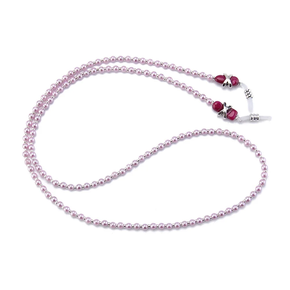 

2pcs Eyeglass Chains Anti-Slip Beaded Pearl Strap Holder Lanyard For Sunglasses Eyeglasses Reading Glasses Outdoor Activities