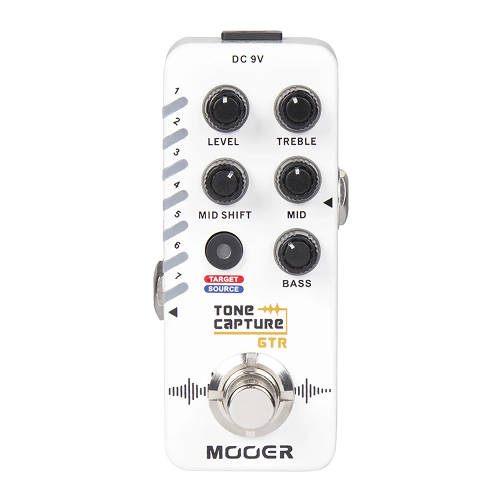 

MOOER Tone Capture GTR Guitar Effect Pedal Tuner 7 Preset Slots True Bypass Electric Guitar Pedal Guitar Parts & Accessories