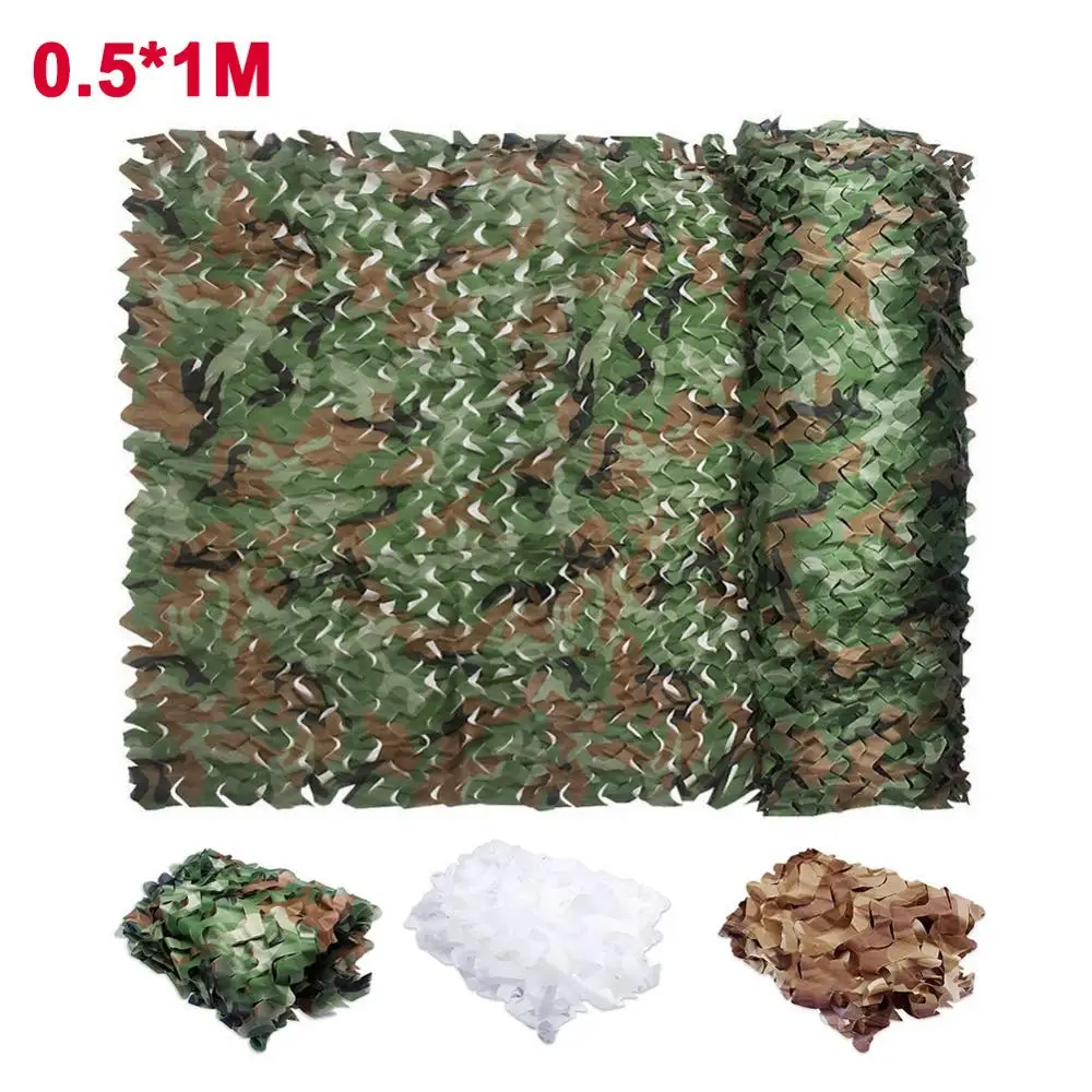 0 5x1m Camouflage Net Outdoor Camping Hunting Woodland Camouflage Netting Sun Net Shelter Forest Net Hunting Concealment