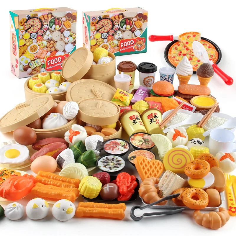 set-universale-di-giocattoli-per-cucina-con-vaporiera-dim-sum-dessert-fast-food-ciambelle-e-accessori-per-il-gioco-per-bambini