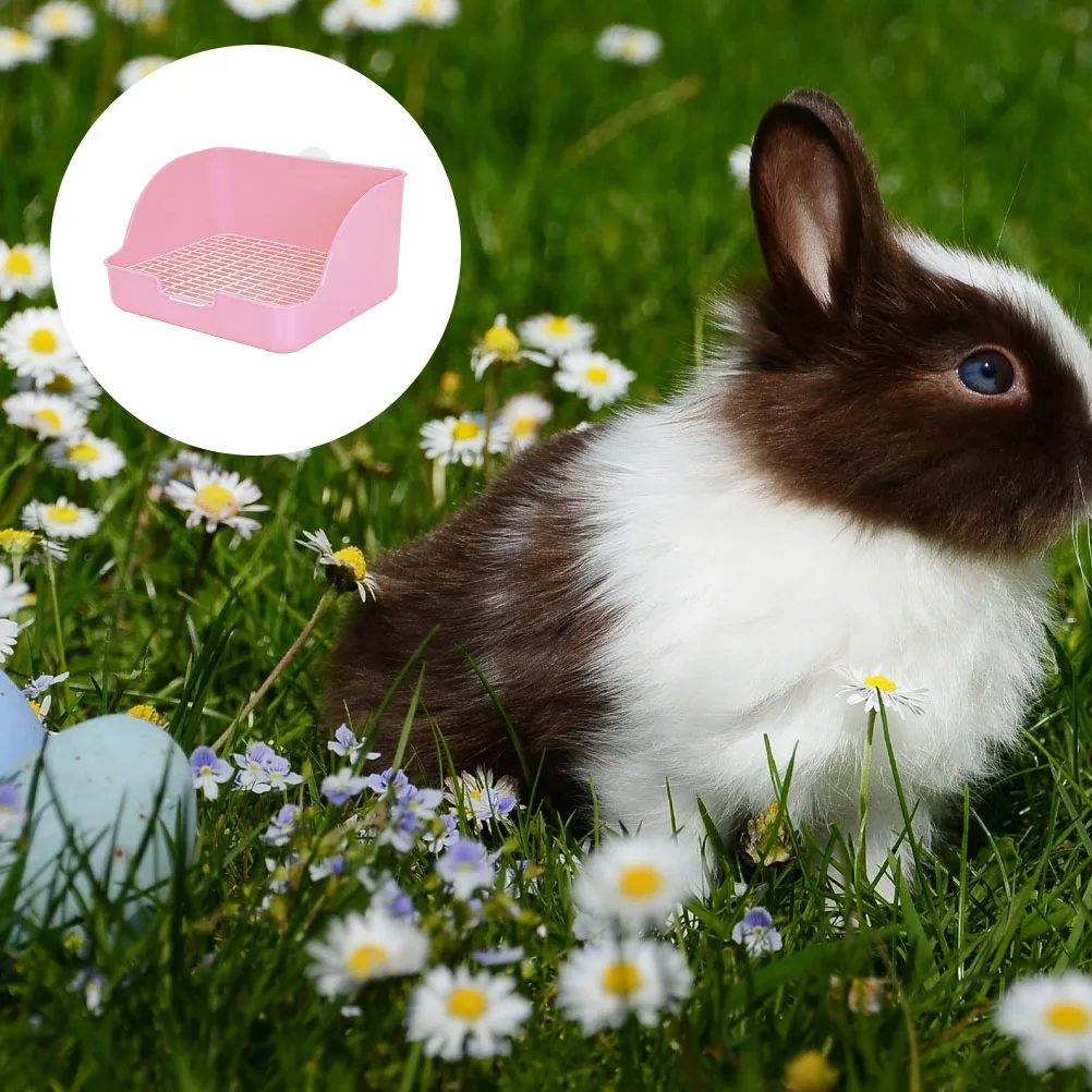 

Rabbit Litter Box Rectangular Hamster Toilet Bunny Training Potty For Guinea Pig Chinchilla Cage Pet Bathroom Cleaning
