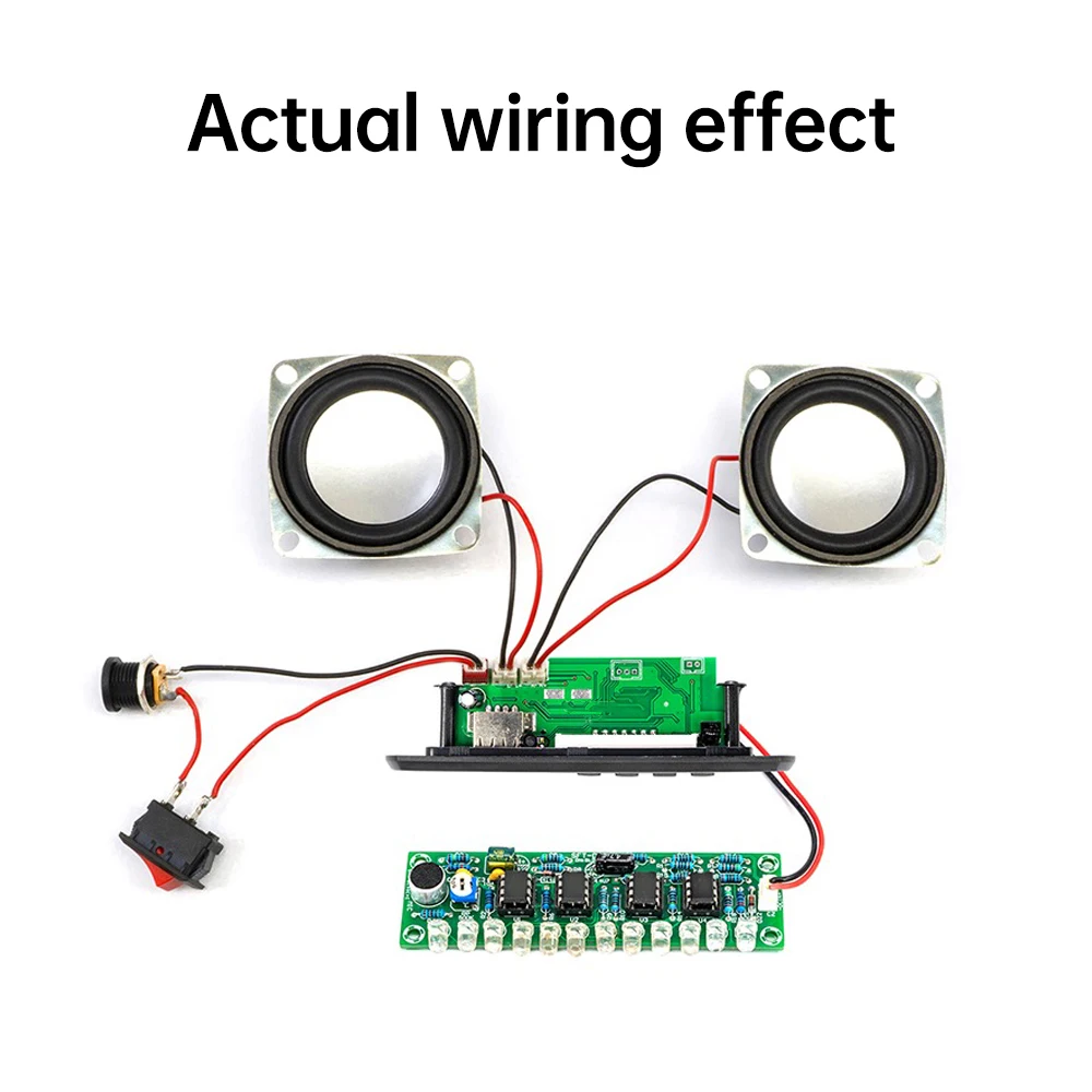 FM Radio DIY Loose Parts Kits BT5.0 Speaker Diy Electronics Kits with Rhythm Light Support USB SD AUX Input Speaker Welding