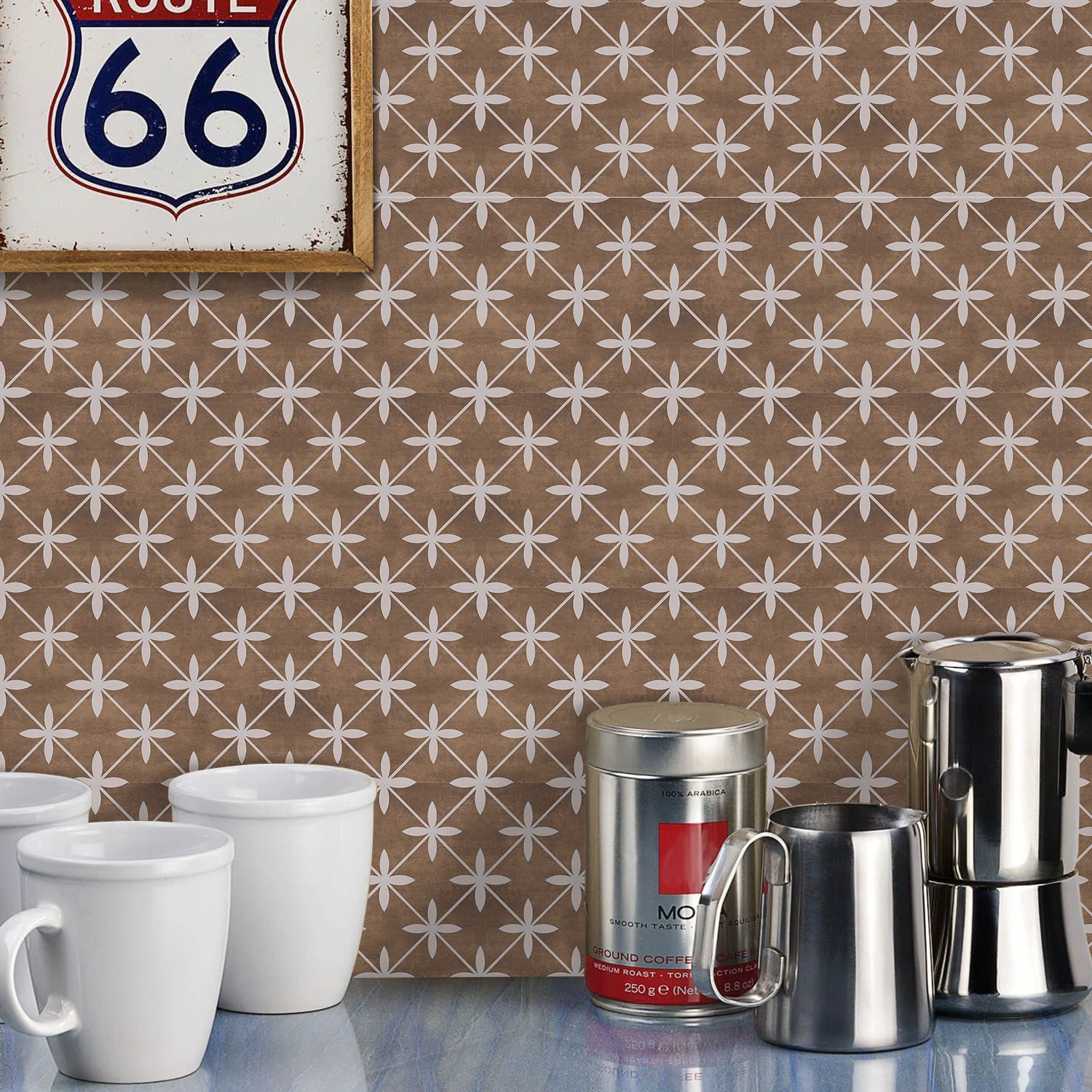 Alwayspon Vinyl Waterproof Skin-Friendly Texture Tiles Decal for Kitchen Bathroom, Self-adhesive Peel and Stick PVC Wall Sticker