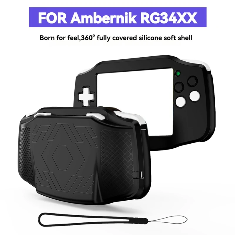 Silicone Anti-Fall Dust-Proof Protective Cover For Anbernic RG 34XX Ultra Thin, Lightweight Cover Protector Accessories B