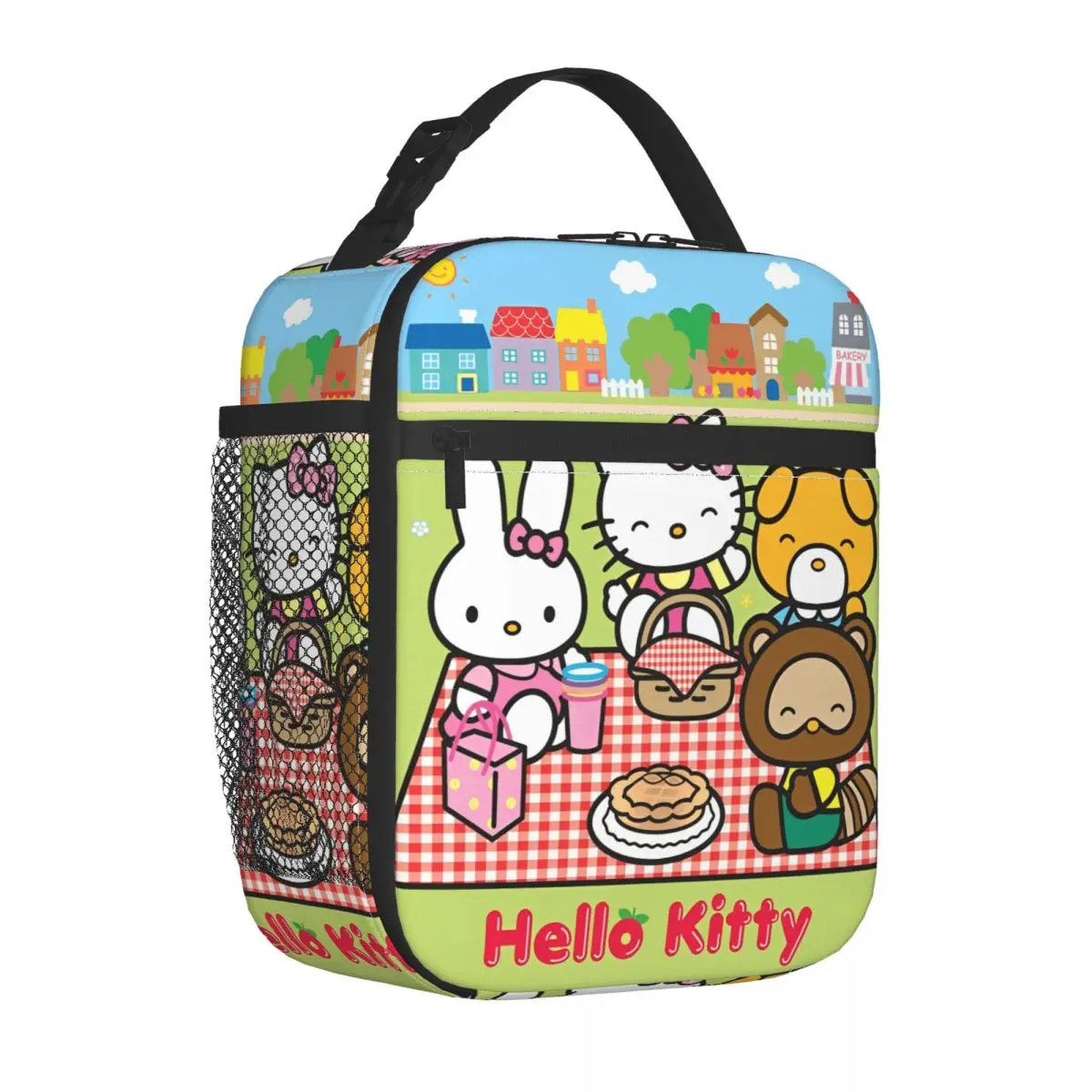 

Hello Kitty Picnic With Friends Insulated Lunch Bag High Capacity Reusable Cooler Bag Tote Lunch Box Work Picnic Food Bag