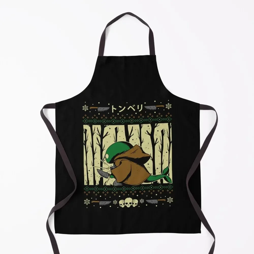 

Chef's Knife Christmas Apron Teacher Customizable Bib For Kitchen Dress Apron