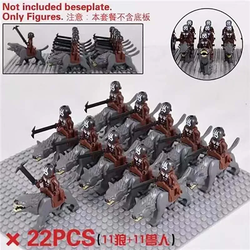 Medieval Military Lord Of Elven Guard Army Orcs Figures Building Block Dwarves Warriors The Rings Children Mini Assembled Gift
