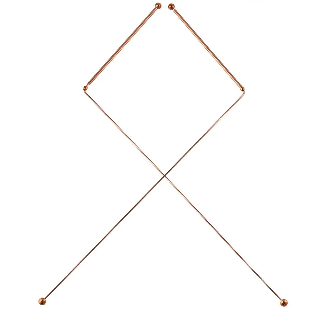 2PCS Pure Copper Metal Detection Rod 99.9%Copper Dowsing Rods Divining Rods for Ghost Hunting Tools Divining Water Treasure