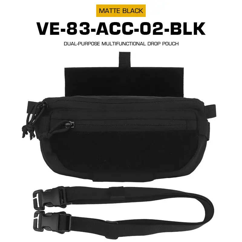 Tactical Drop Pouch Hanger Pouch Compact Abdominal Dangler Pack Quick Release Schoudertas Vest Plate Carrier Airsoft Gear