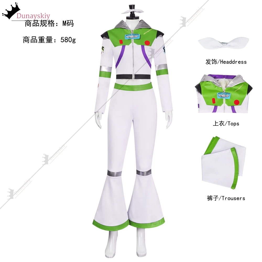 Anime Buzz Lightyear Cosplay Costumes  Women Jumpsuit Suit Clothes Party Role-Play White-Green Woman Jumpsuits Uniformed