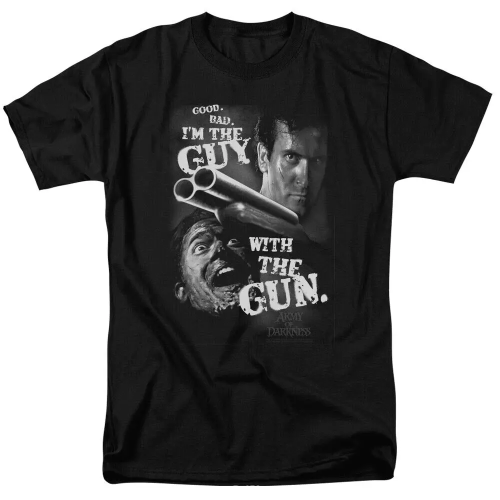 Army of Darkness Guy With The Gun T Shirt Mens Licensed Retro Movie Black