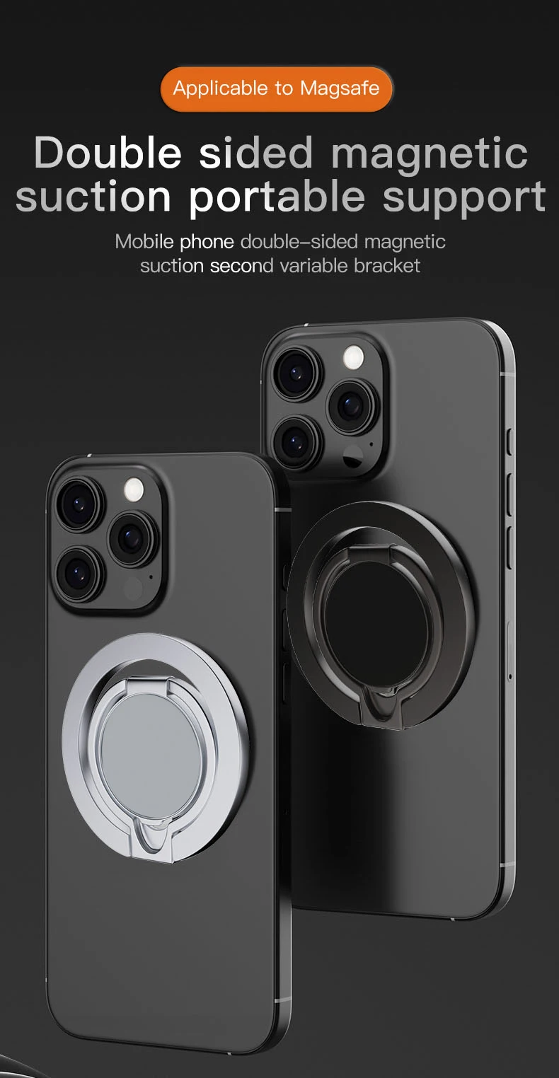 Für Magsafe Handy Griff Doppelseitige Magnetische Ring Telefon Halter Handys Ständer Telefon Zubehör Unterstützung Telefon Grip Tok – Detail 22