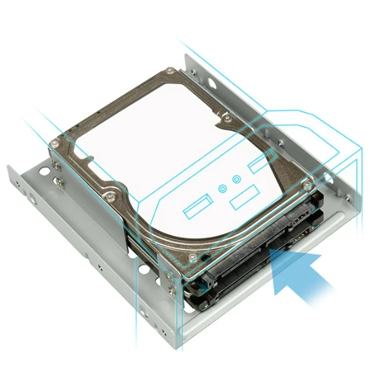 กรอบยึดภายในขนาด 2.5 นิ้วถึง 3.5 นิ้วสําหรับ 2X 2.5 นิ้ว SSD/HDD ถึง 3.5 นิ้ว