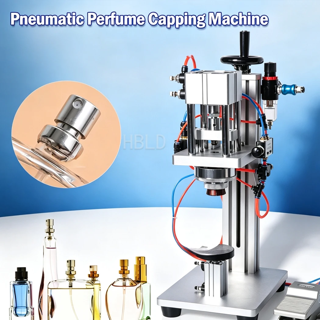 Cosmetic Bottle Sealer Pneumatic Perfume Spray Bottle Capping Machine for Cosmetic Shop Small Production view 5