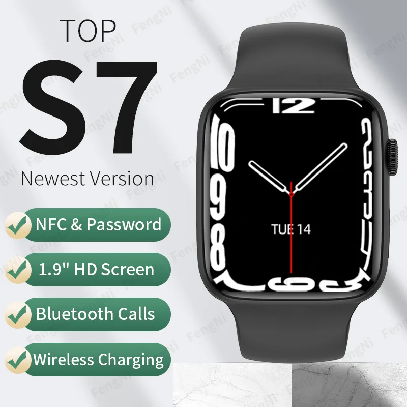 

Top 2022 NFC Smart Watch Men Women Smartwatch Door Access Control Bluetooth Calls DIY Watch Face Heart Rate Monitor