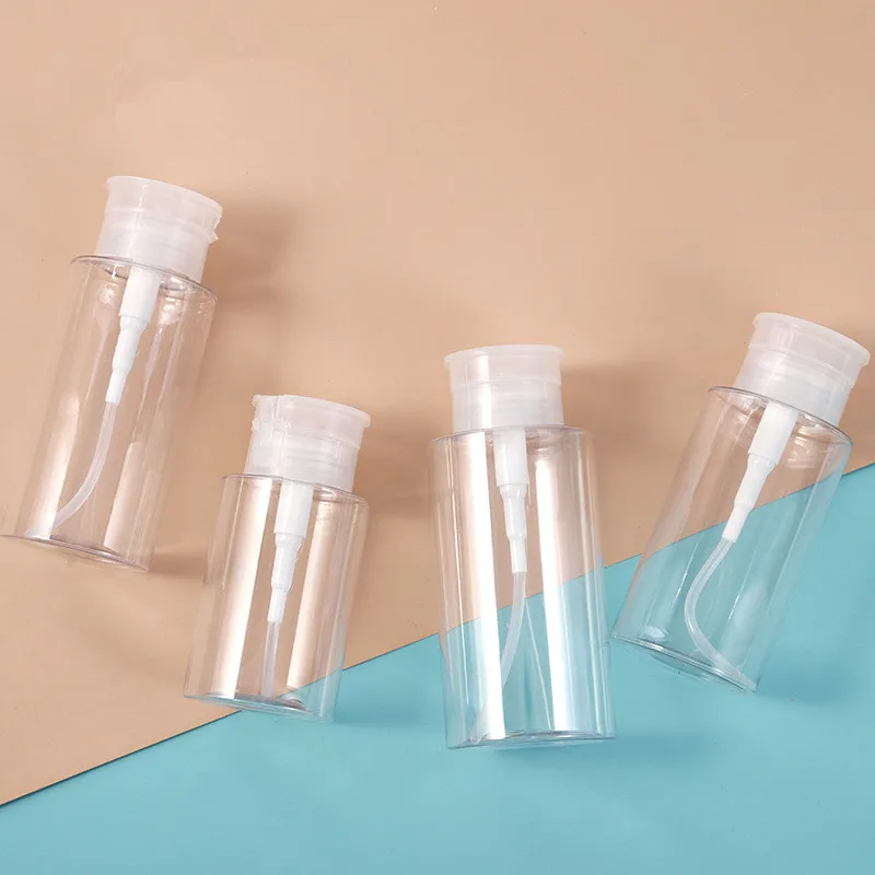 

150/200/300ml Nail Refillable Bottles Empty Press Pump Dispenser Nail Art Polish Remover Cleaner Makeup Bottle Manicure Tool