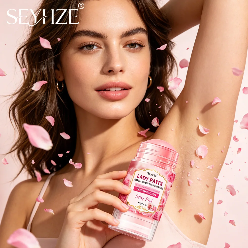 SEYHZ Deodorant Rose Body Stick, 40g – Aluminum-free, baking soda-free. Smooth solid stick. 72H odor protection. Anti-chafe. Eas
