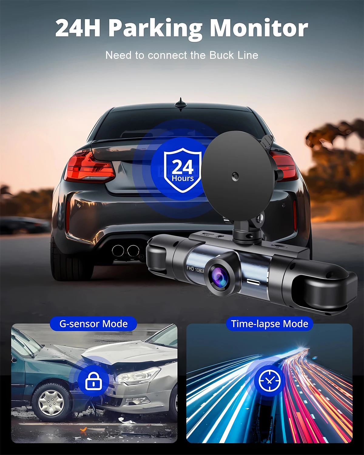 4-Kanal Auto-DVR UHD 1080P 4-Linsen-Innenkamera für Fahrzeuge 360° ° Rundum-Autokamera WLAN-Video-Fahrrekorder Dashcam – Detail 7